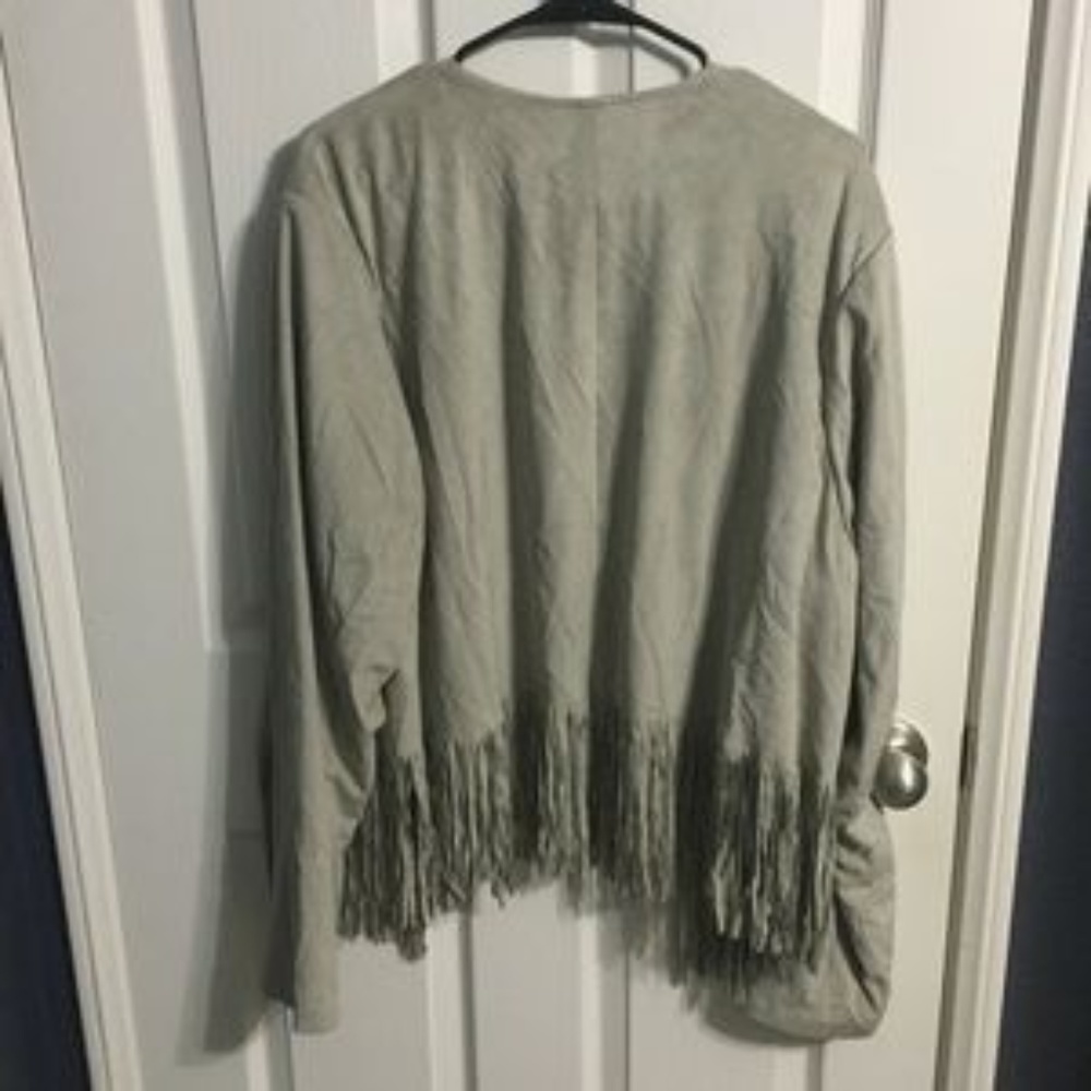 Torrid Gray Faux Suede Jacket **Like New** Size 4